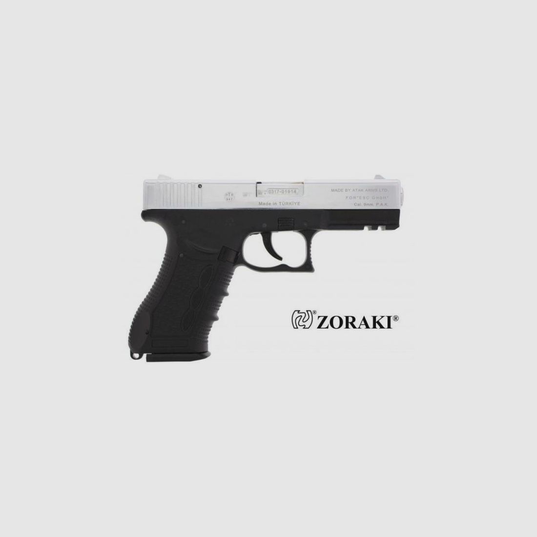 ZORAKI gas pistol (SRS) 917 chrome special edition cal. 9mm P.A.