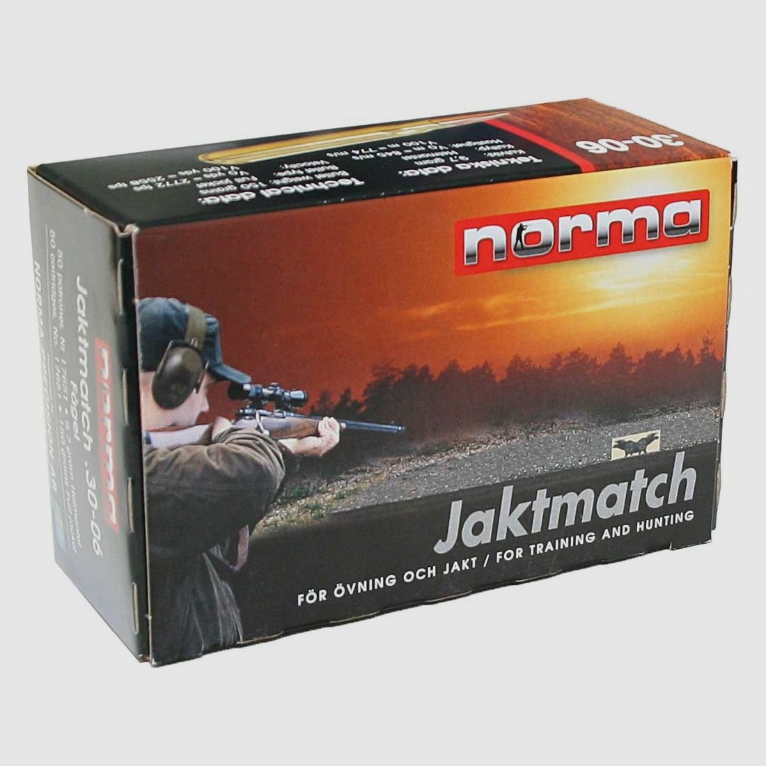Büchsenpatronen Norma 30-06  FMJ Jaktmatch 9,7g. 150gr. !!!