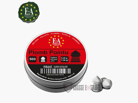 500 Piombi EUROP-ARM Punta Affilata cal. 4,5 mm