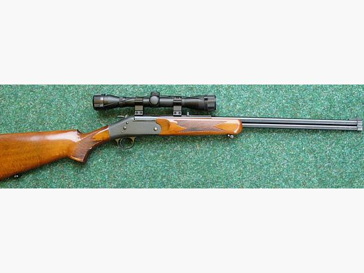 Rhöner Bockbüchsflinte  (Schonzeitbüchse) Cal. 9mm Flobert (glatter Lauf) + .22 lfb, mit Zielfernrohr 4 x 32, gebraucht, guter Zustand 