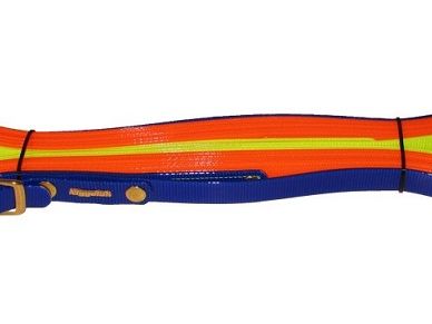 Niggeloh Schweißriemen Biothane Track Orange/gelb/blau Hundehalsbänder & Geschirre