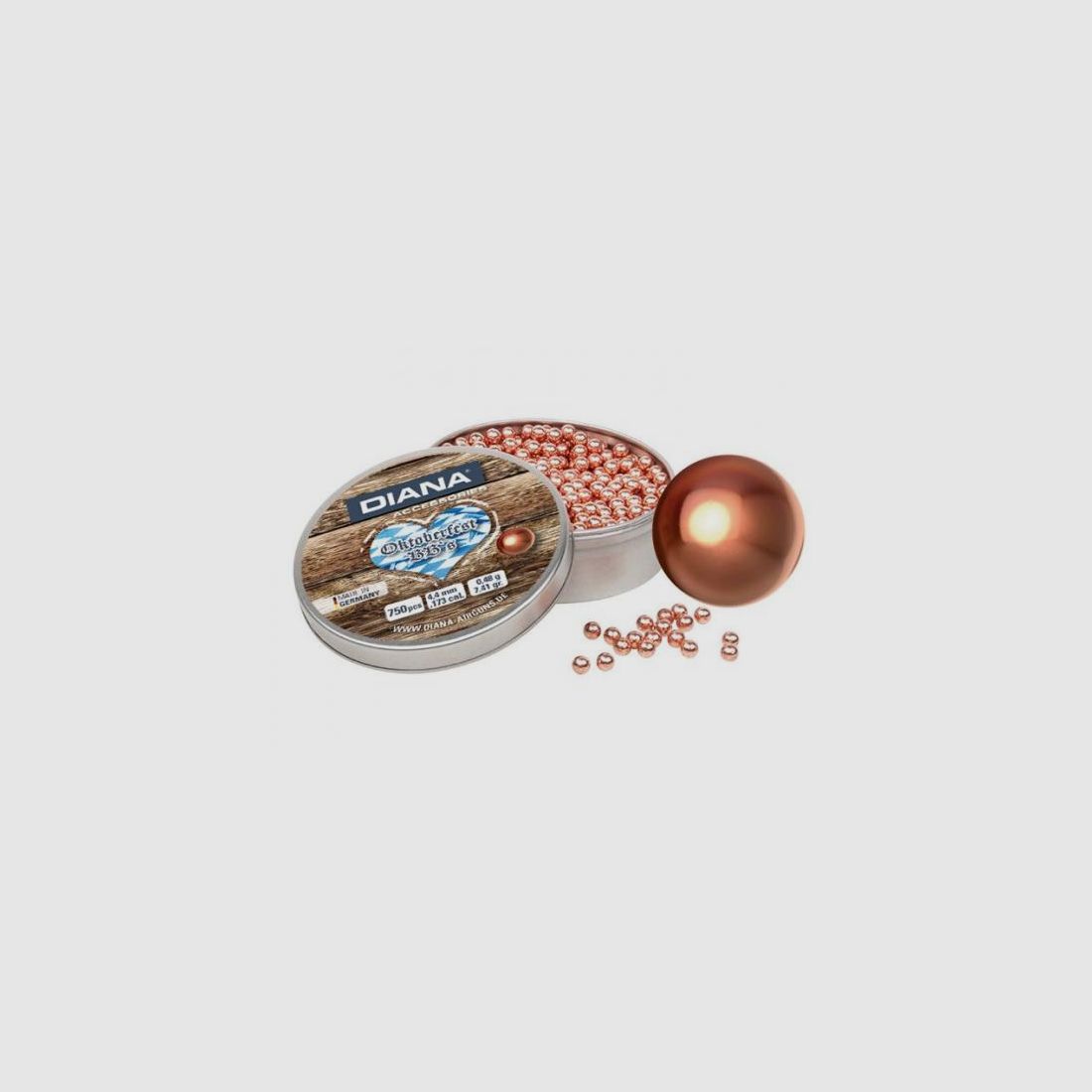 Diana Oktoberfest 4,4mm BB's, 750 kogels/per verpakking voor Oktoberfest luchtgeweer