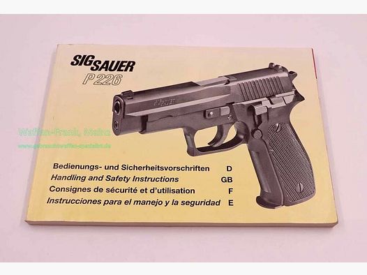 SIG Sauer Bedienungsanleitung Mod. P226
