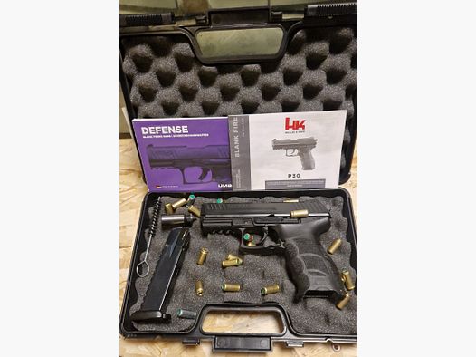 HECKLER  KOCH HK P30  / SCHWARZ  / mit  Zubehör / cal. 9mm P.A.K. / PTB  912 / SCHRECKSCHUSS GAS PISTOLE SILVESTER SELBSTVERTEIDIGUNG SAMMLUNG  -----> Beschreibung lesen <------