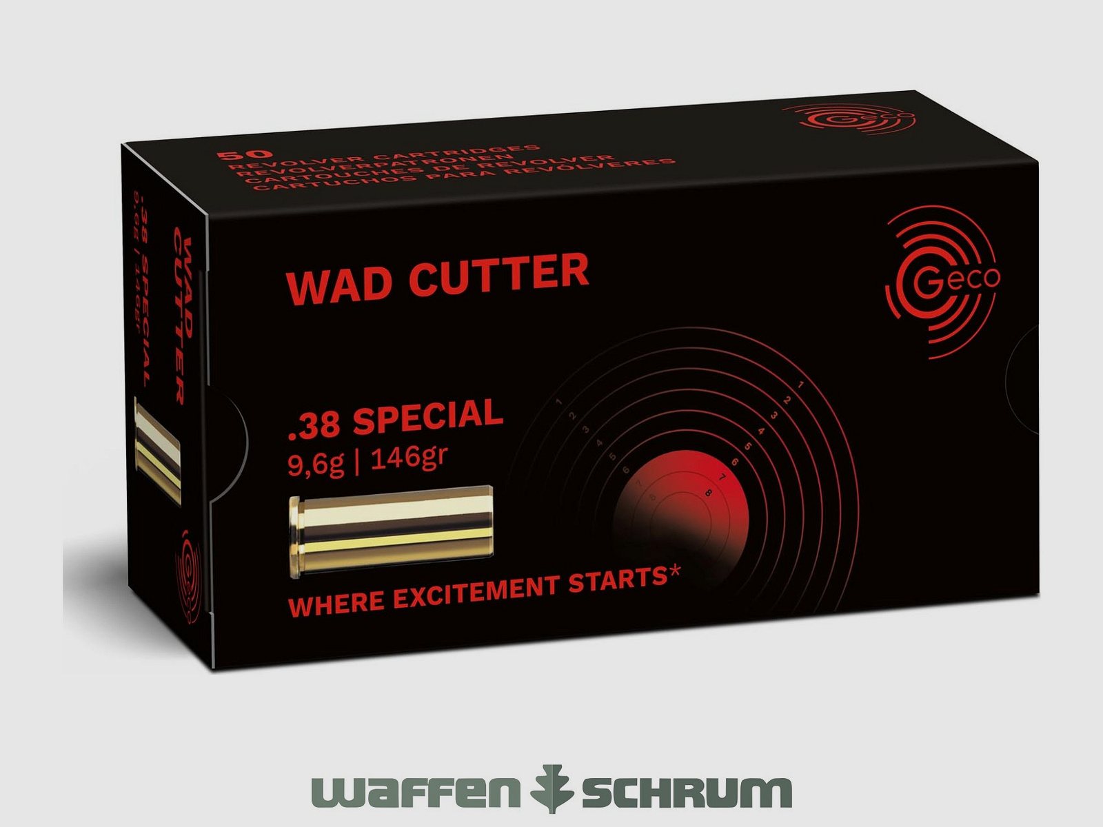 Geco WC 9,6g - 148gr .38Special