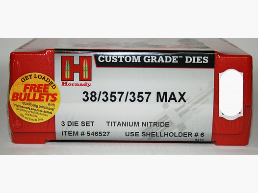 1 x HORNADY 3-Die-Set FL 3te Matrizensatz Series II Custom Grade #546527 TITAN .38 .357 Mag. 357 Max