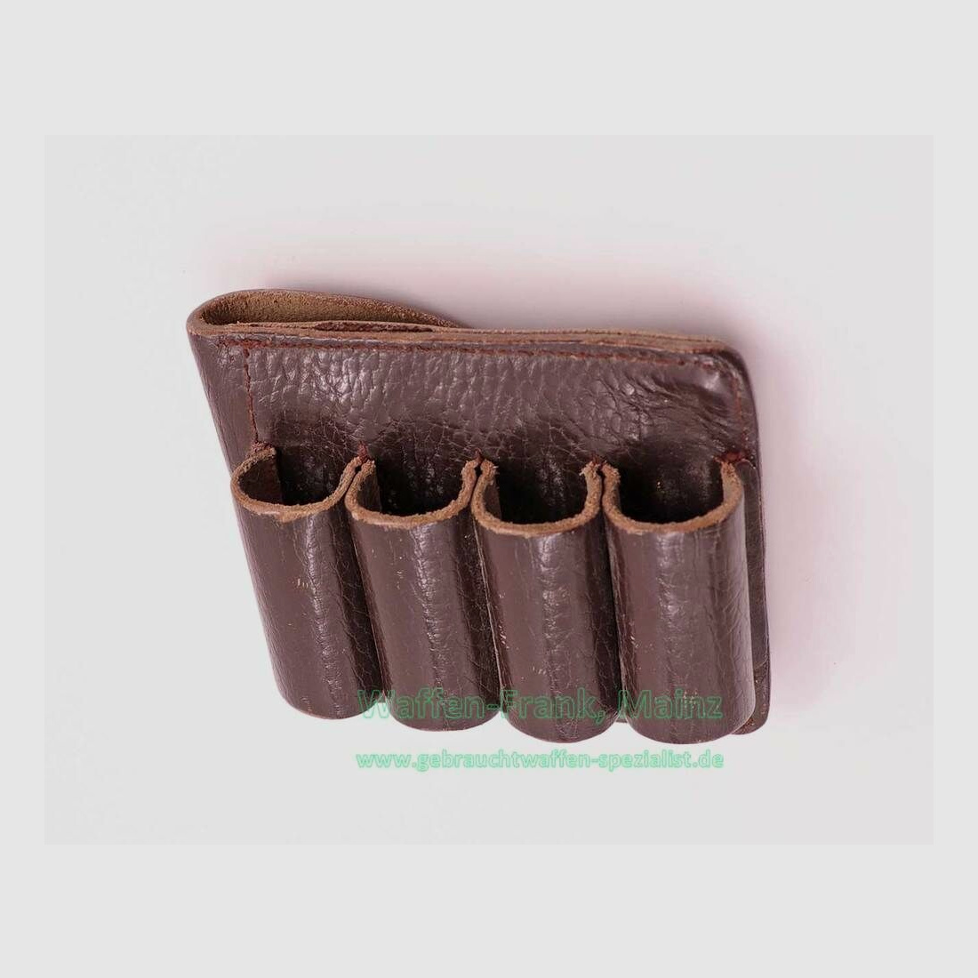 Unknown manufacturer leather cartridge case for shot and bullet