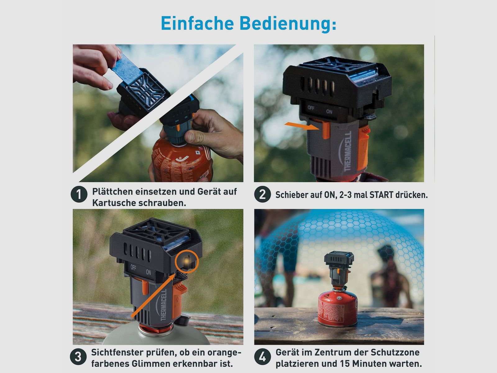 THERMACELL 920210 MR-BP Mückenabwehr Camping Backpacker