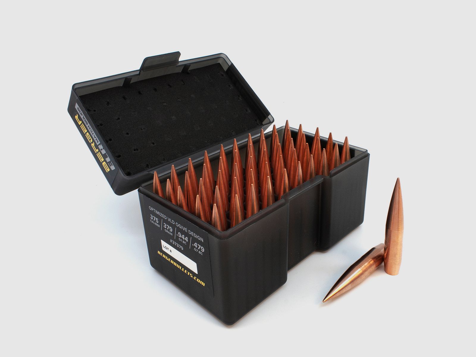 Berger Geschoss .375 ELR Match Solid Bullets 379GR 50 Stück