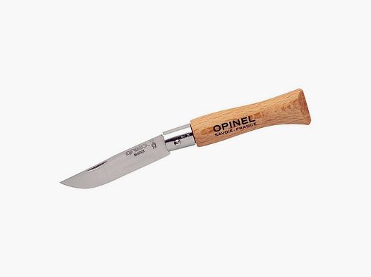 Opinel Cuchillo Opinel tamaño 4 de acero inoxidable cuchillo plegable