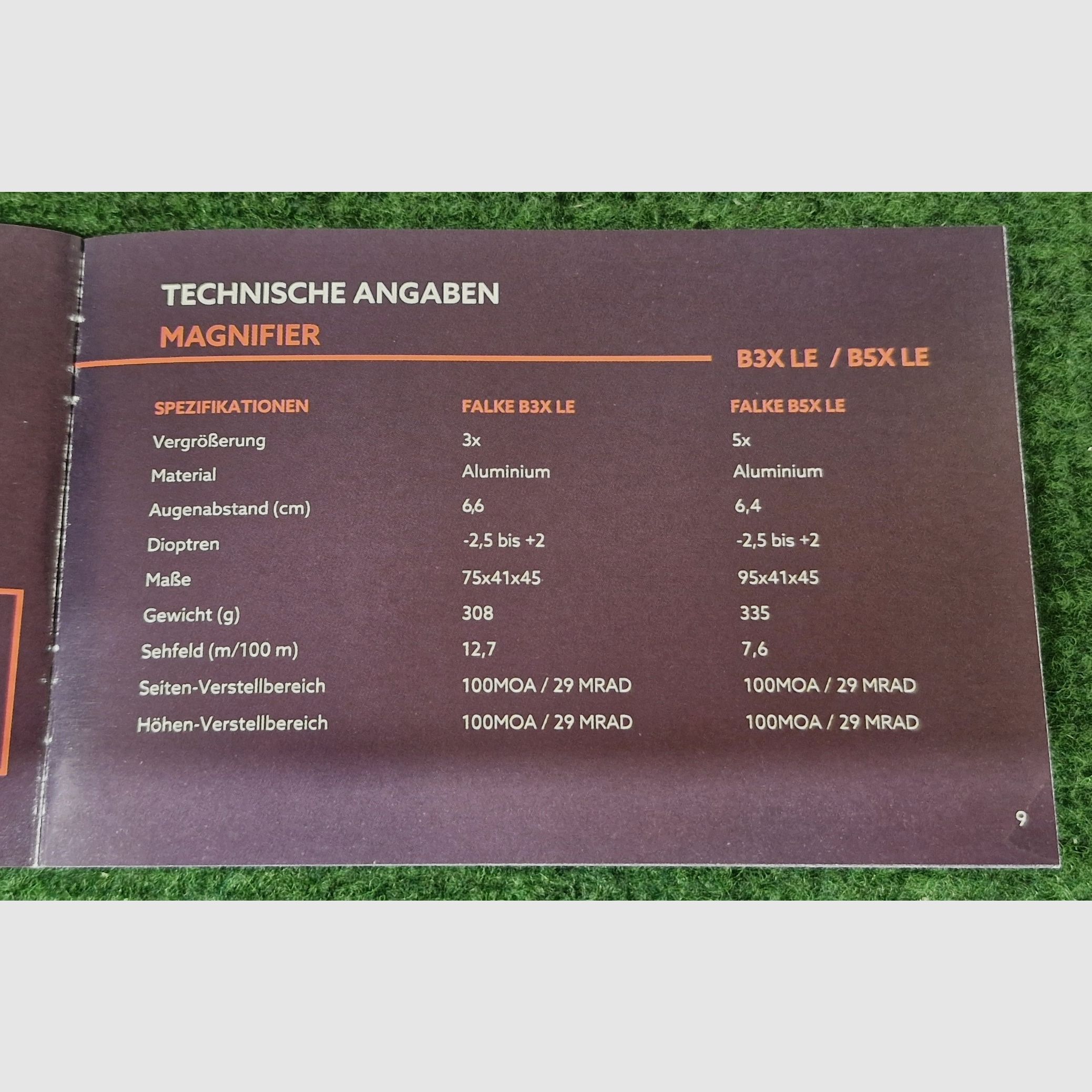Falke B5X LE Magnifier avec montage Picatinny/Weaver, pratiquement NEUF