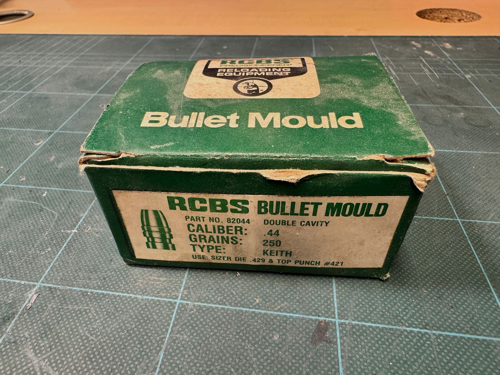 Dual Giesskokille RCBS Bullet Mould caliber 44 Mag 250gr. + Bullet Sizer die 429