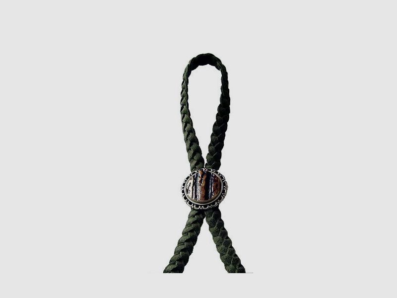 Haenel Hirschhornwaren Trachtenband Hirschhorn Dunkel- Oliv