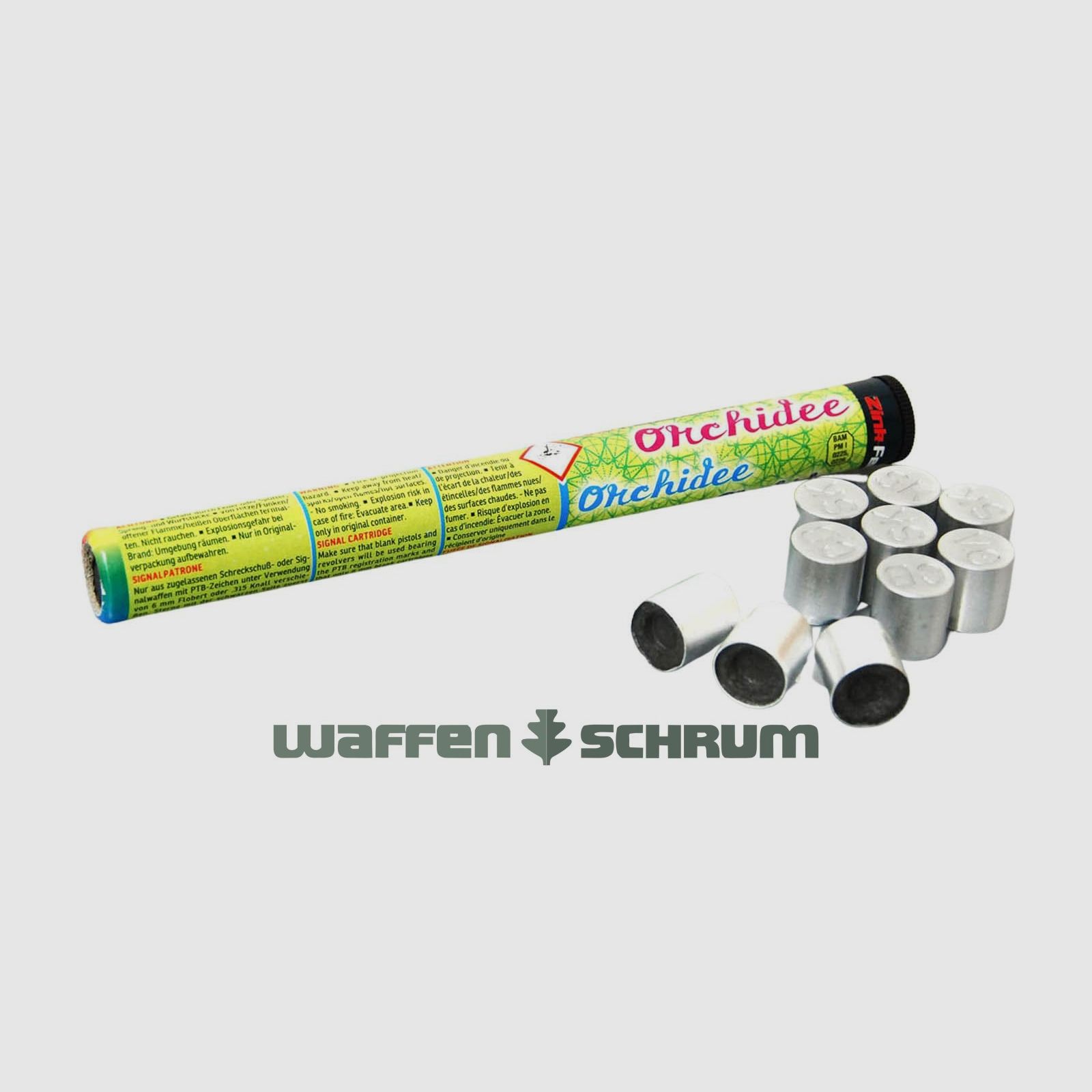 Zink Signalsterne - Orchidee 15mm 10er Rolle mit Silberschweif und bunte Farbperlen