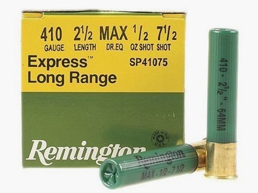 Cartuchos de caza .410/67 REMINGTON EXPRESS Extra Long Range 20gr. P-7.5