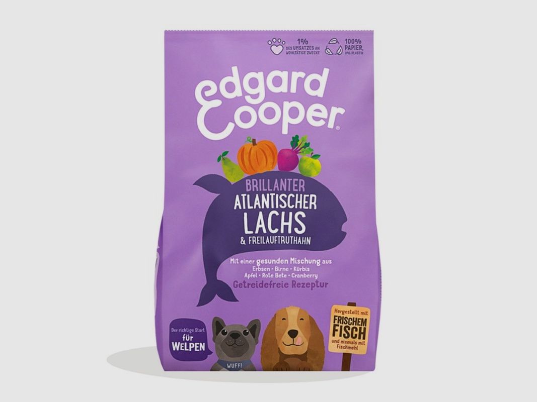 Edgard & Cooper getreidefreies Trockenfutter Junior mit frischem Lachs &amp; Truthahn 12 Kg