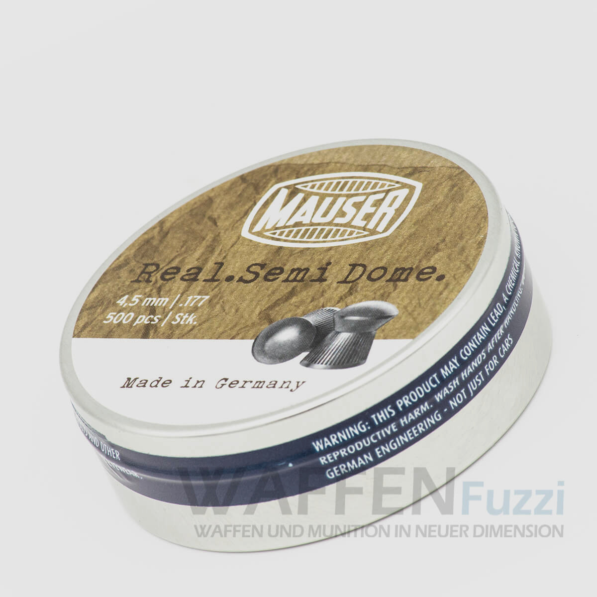 Mauser Réel Semi Dôme Diabolo 4,5mm 500 pcs.