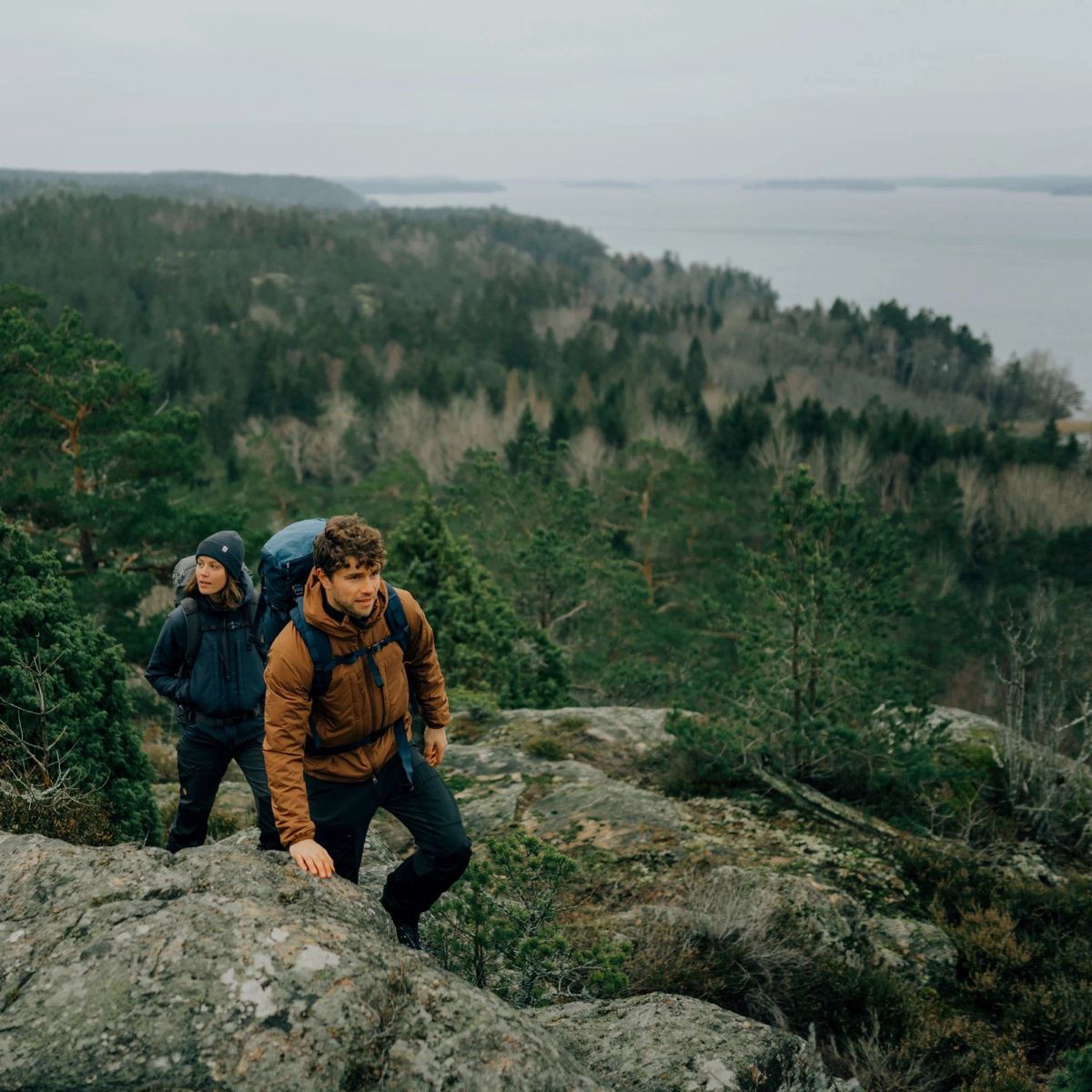 FJÄLLRÄVEN Keb Trousers M Long Dark Grey-Buckwheat Brown