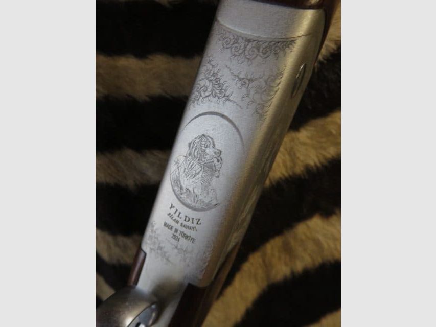 Bockdoppelflinte YILDIZ Kal. 410/76 Läufe 71 cm 5 Chokes, englischer Schaft, Extractor, Einabzug, Bild 6 von 11