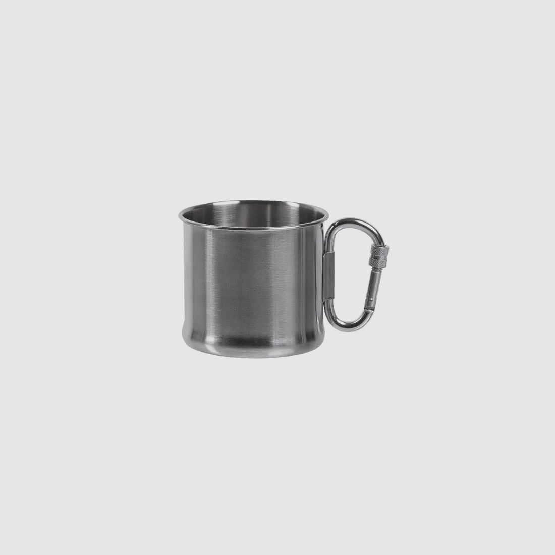 Kubek / filiżanka 500 ml ze stali nierdzewnej - z karabinkiem - uchwyt