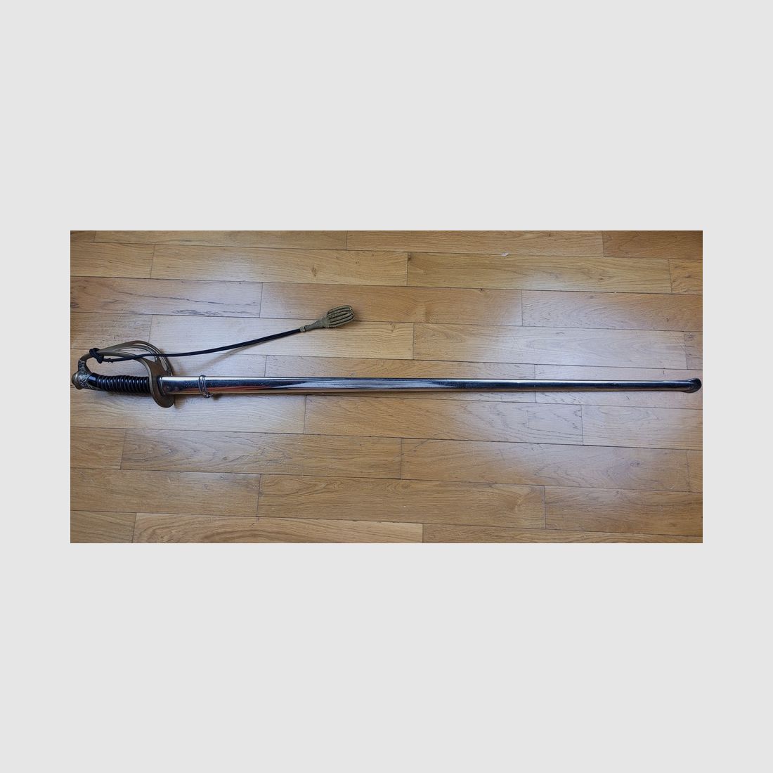 Seltenes Offiziersschwert der Kavallerie – Modell 1883 – Gerade Klinge aus dem Arsenal Châtellerault von 1886 mit Scheide und Porte-Mains in sehr gutem Zustand, Bild 24 von 24