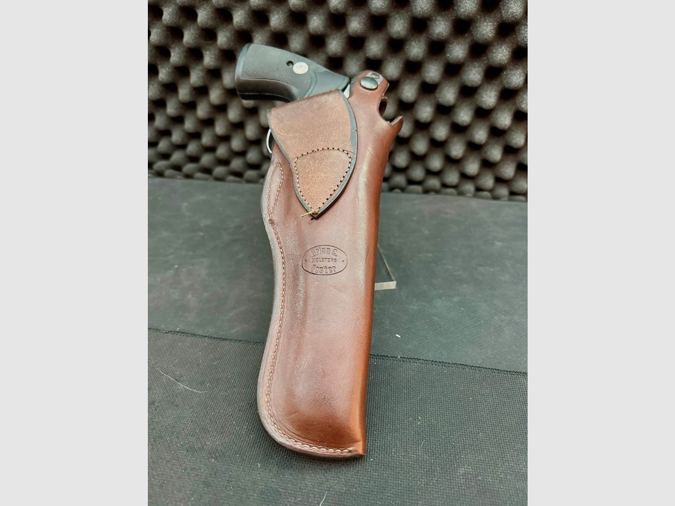 Brian C. Foster, sneltekenholster, riemholster, 357Mag, 6 inch, LINKS