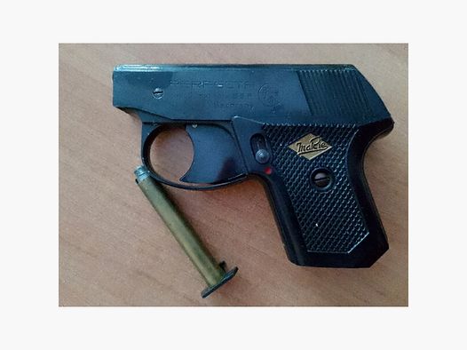 Alte Perfecta Mod S Schreckschuss Kal. 6 mm Knall Flobert/ PTB 7-69!