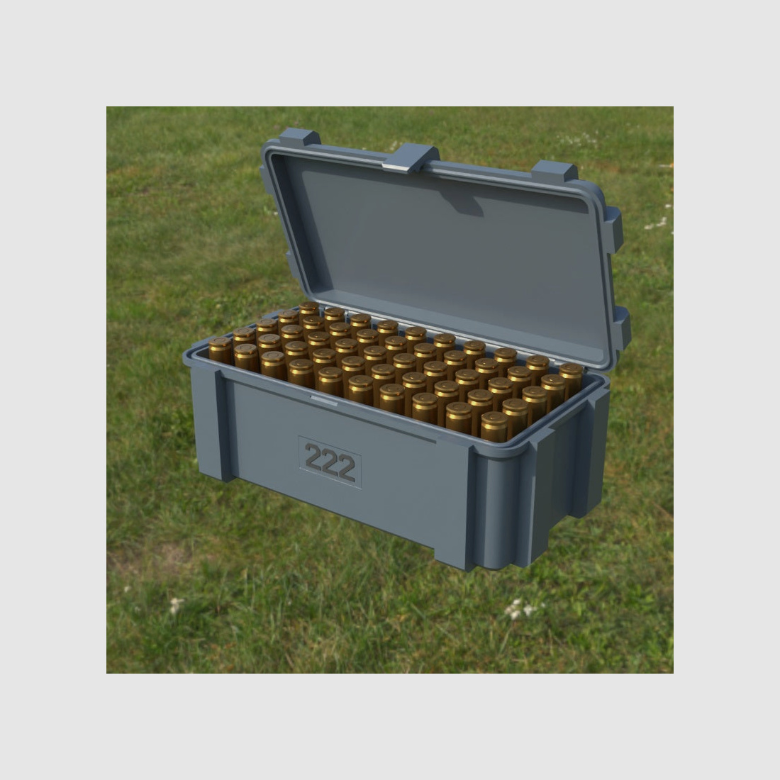 Boîte à munitions Filamelt / .222 REM / 'couvercle rabattable' / boîte à cartouches, boîte à munitions