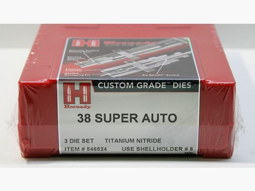 1x HORNADY 3-Die-Set FL Matrizensatz Series II 2 Custom Grade #546524 TITAN .38 SUPER AUTO ( .357 )