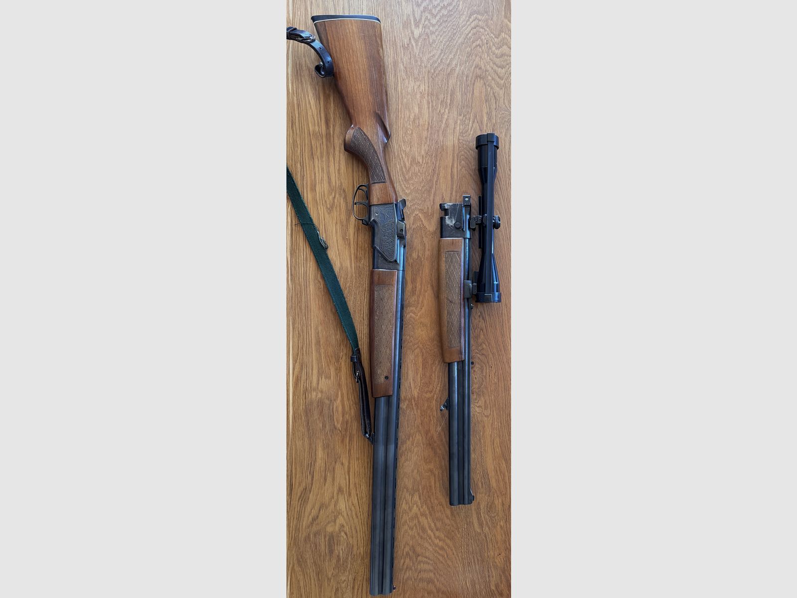 Zbrojovka Brno ZH 301 / ZH 304 – double-barrel hammer gun with interchangeable barrel (hammer rifle shotgun) and Zeiss scope