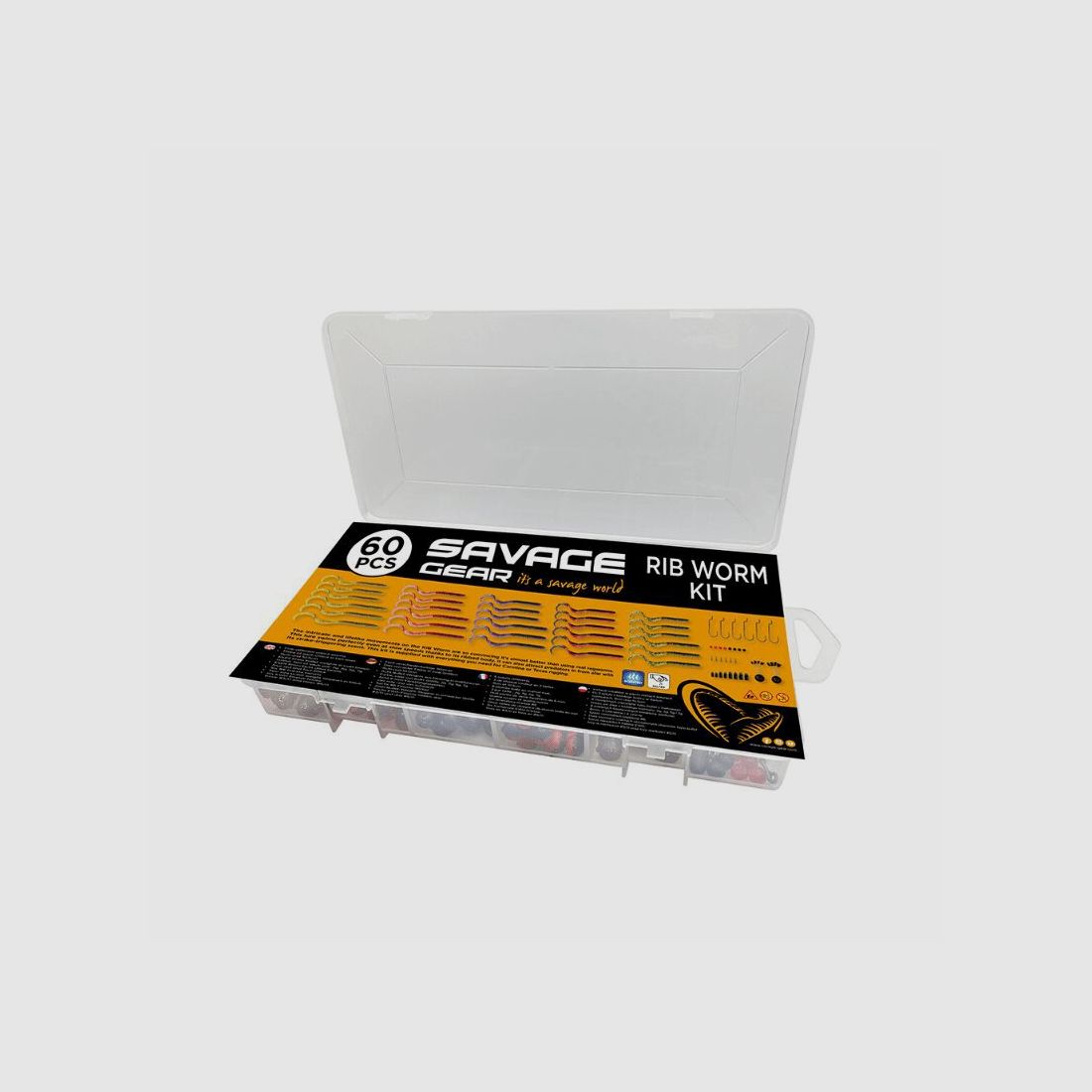 Savage Gear Rib Worm Kit – 60 dele, billede 1 af 4