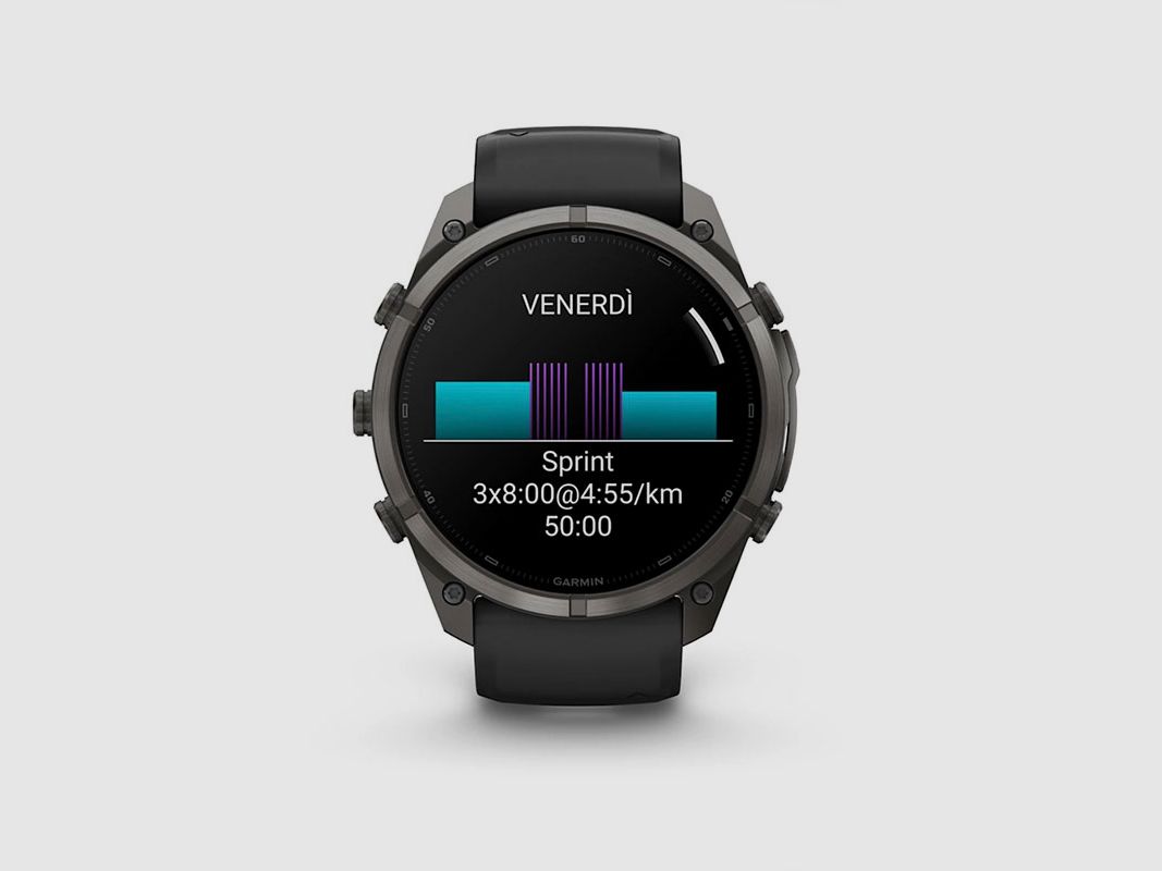 WATCH – GARMIN – FĒNIX® 9 PRO | 51MM | AMOLED | Titanium DLC Carbon Gray with Black/Pebble Gray Silicone Strap, image 9 of 13