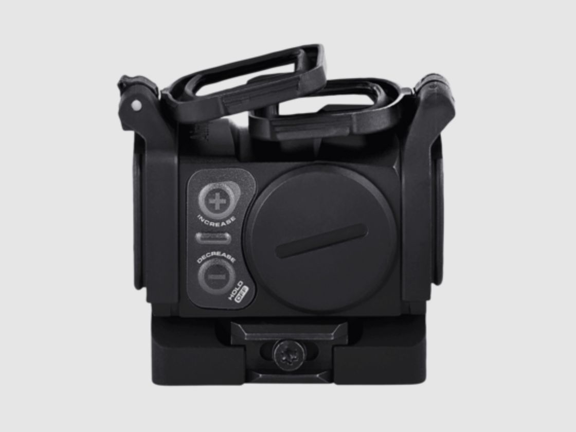 Aimpoint 200755 Acro C-2 3.5 MOA schwarz mit Weavermontage und Flip Cap