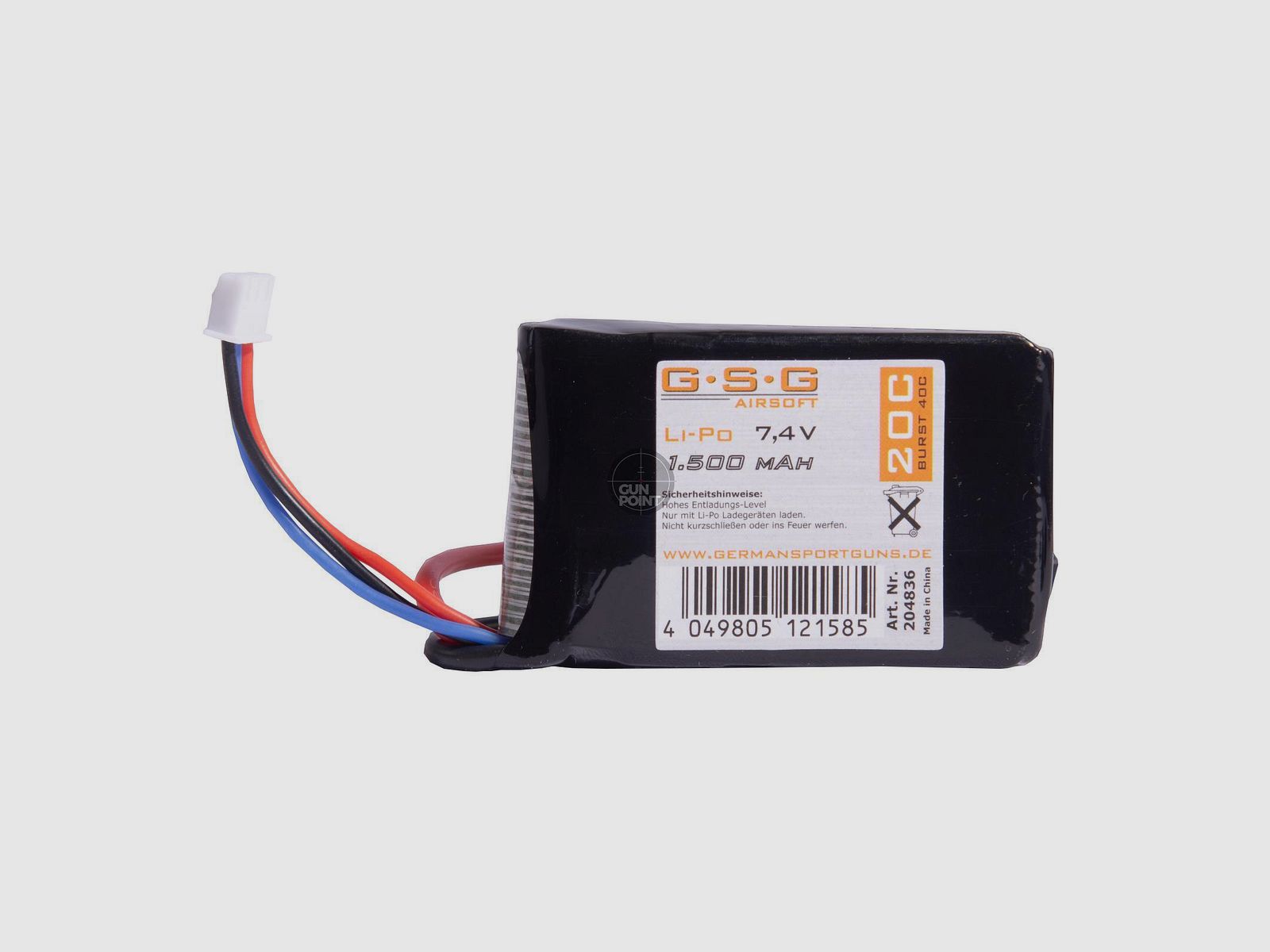 Softair Akku Li-Po 7,4V 1500mAh GSG