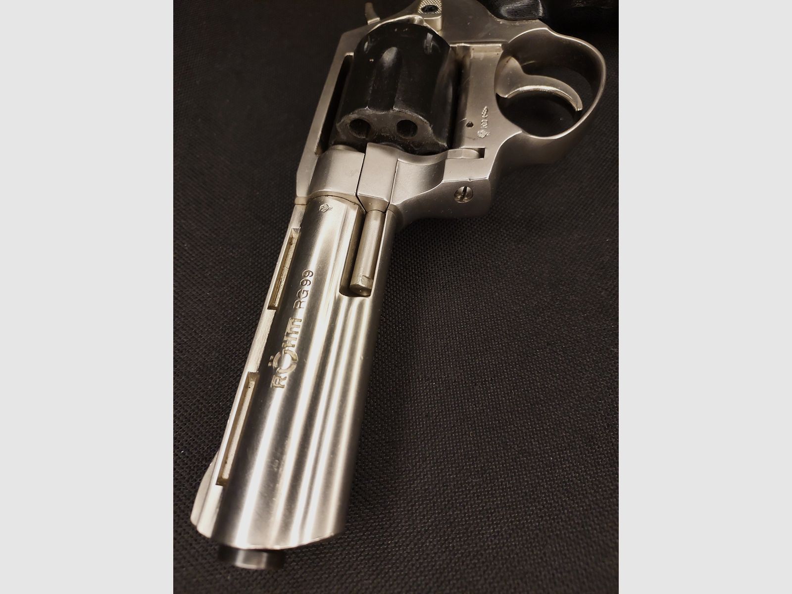 Röhm RG99 revólver de detonación níquel (PTB 452) RG 99 con protector de boca