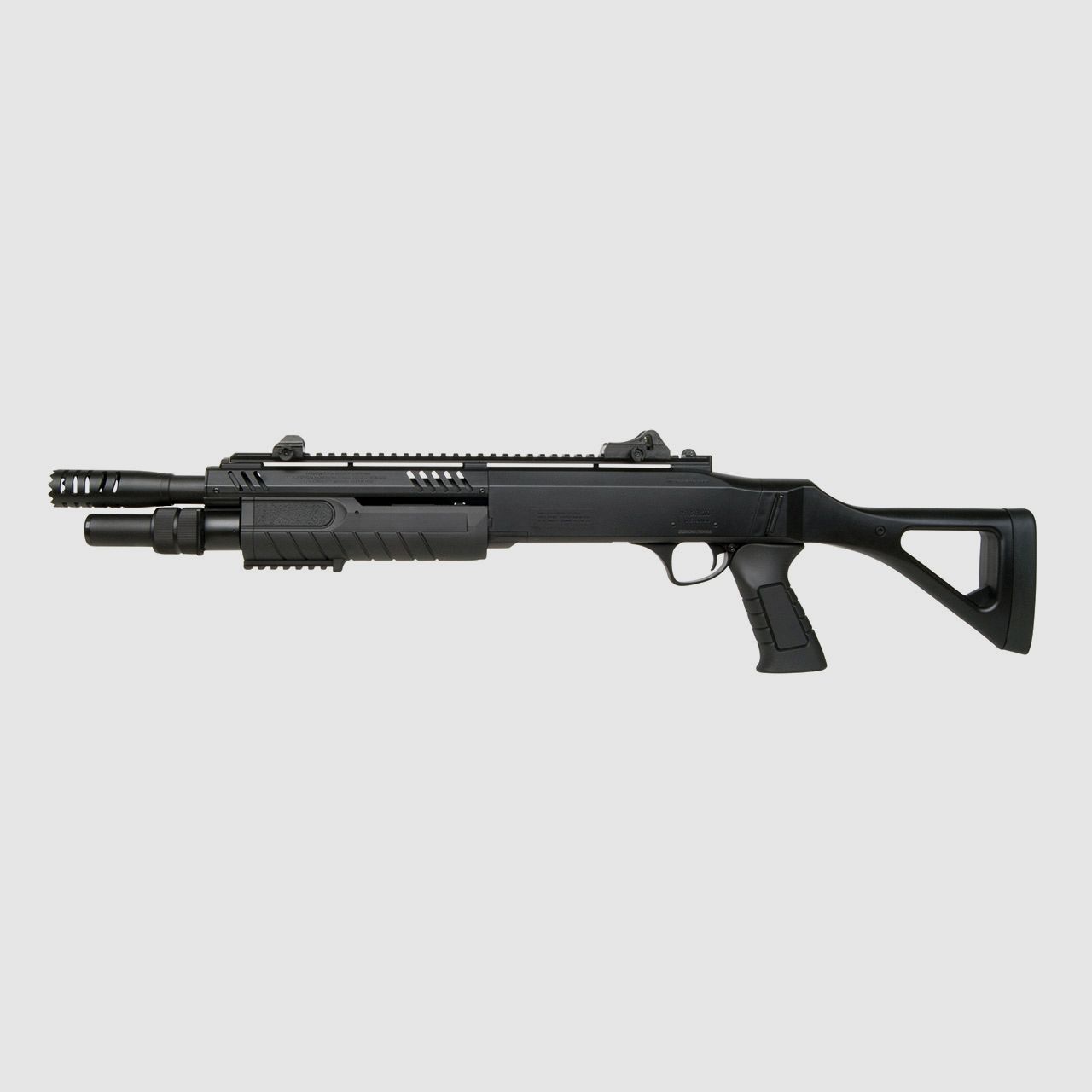 Softairgewehr Pumpgun Fabarm STF12, Federdruck, 11 Zoll Lauf, 3x 10 Schuss, schwarz, Kaliber 6 mm BB (P18)