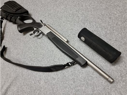 Bergara BA13 Stainless - .308 Winchester - Kipplaufbüchse - mit Stahlschiene, Neoprenriemen und Schafttasche