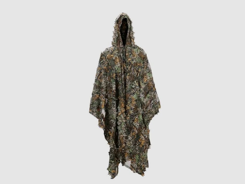 tarnpomcho waldtarnblatt Muster Tarnumhang Tarnjacke Tarnung Airsoft Softair Sniper Paintball Kleidung