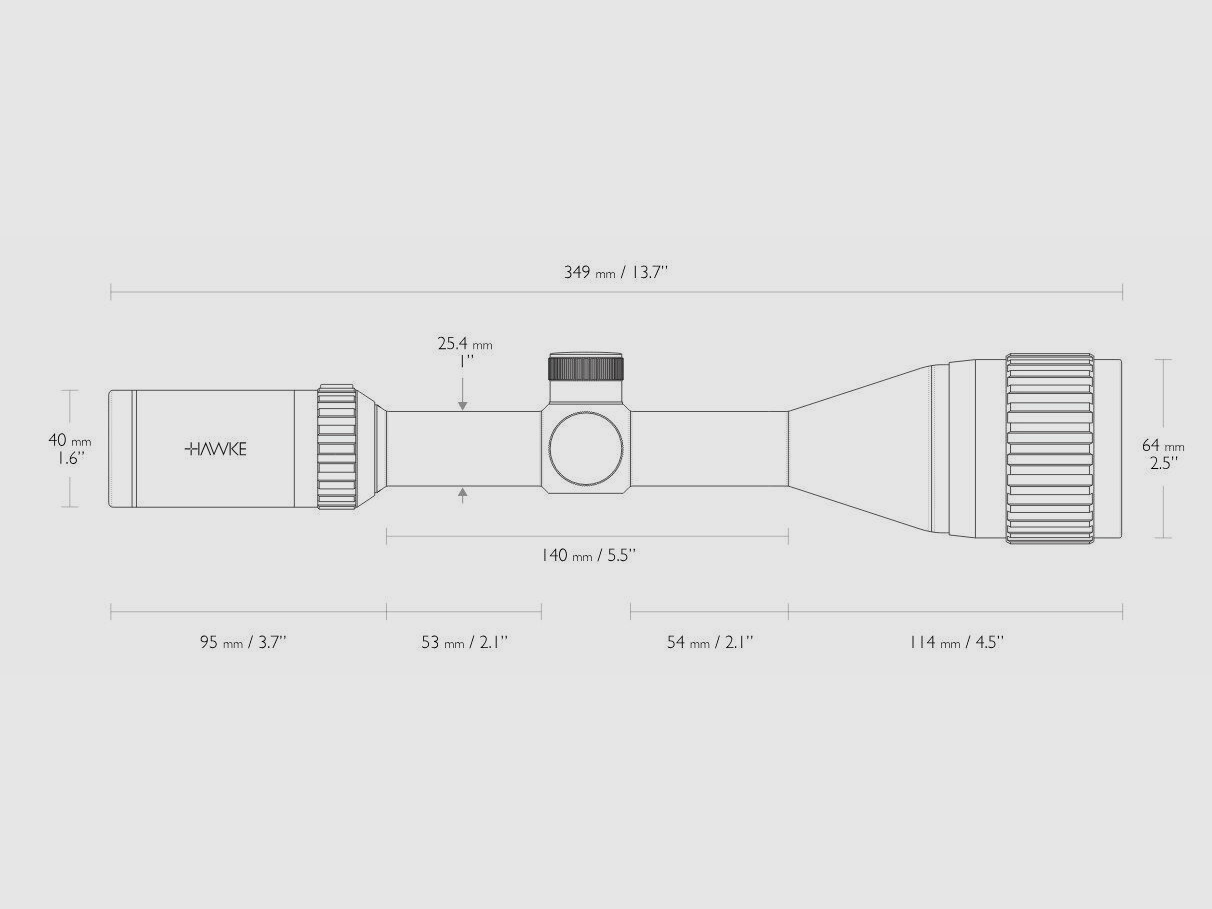 HAWKE 14252 Zielfernrohr VANTAGE 4-12x50 AO MIL DOT IR