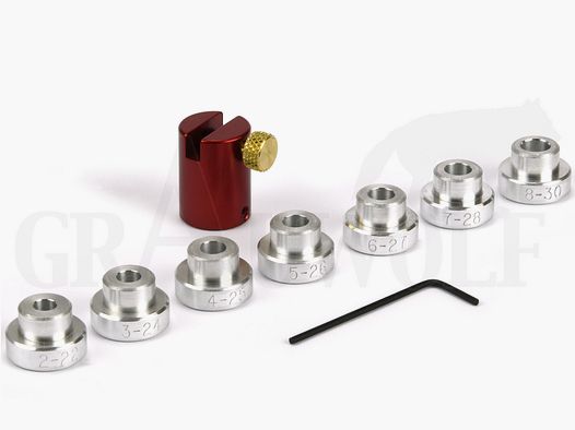 Hornady L-N-L Comparator Set mit 7 Einsätzen für Messschieber