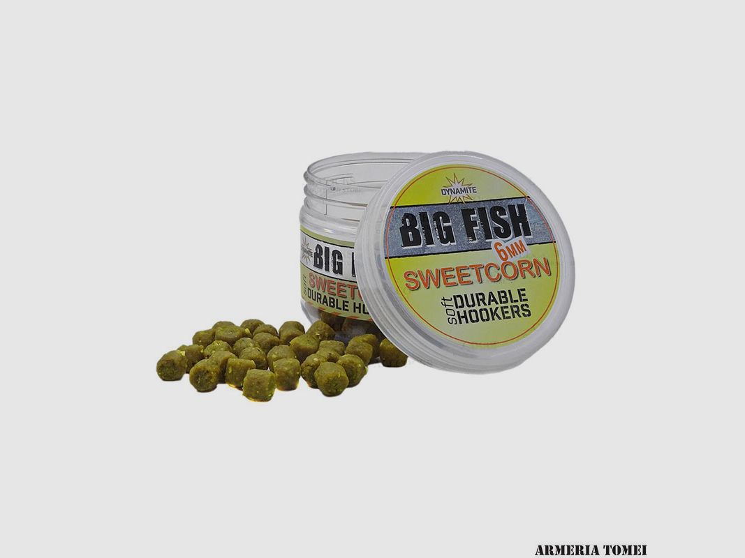 DYNAMITE – BIG FISH SOFT DURABLE HOOKERS SWEETCORN 6MM