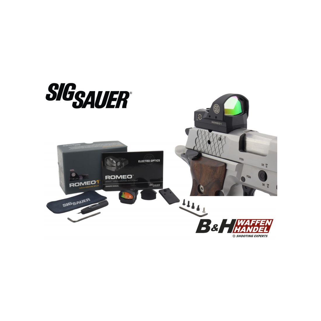 Neu: Sig Sauer ROMEO 1 Rotpunktvisier mit X-Series Adapter | Optical Ready | P226 X-Five X-Six OR
