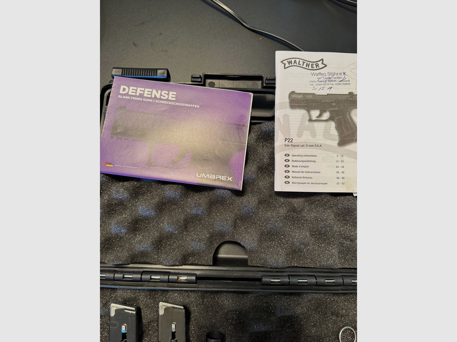 Walther P22 Gas-Signal cal. 9mm P.A.K.