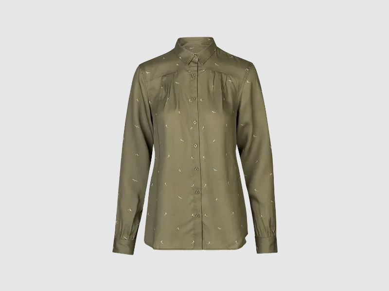 Härkila Abigail Damenhemd Dust green/Flying ducks, M