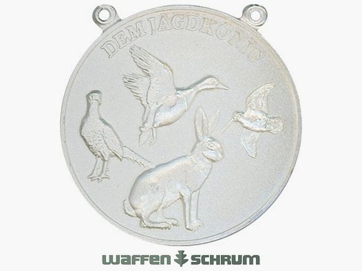 Médaille de chasse Steinhauer&Lück gibier à plumes 60mm argent avec chaîne