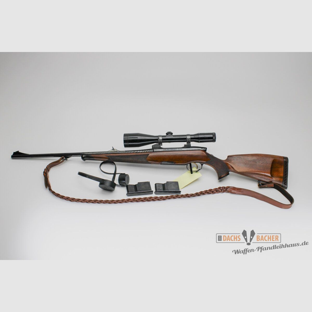 Bolt Action Rifle Steyr Mannlicher Luxury Cal. 7x64 with 3 Magazines and Zeiss Diavari ZA, image 1 of 8