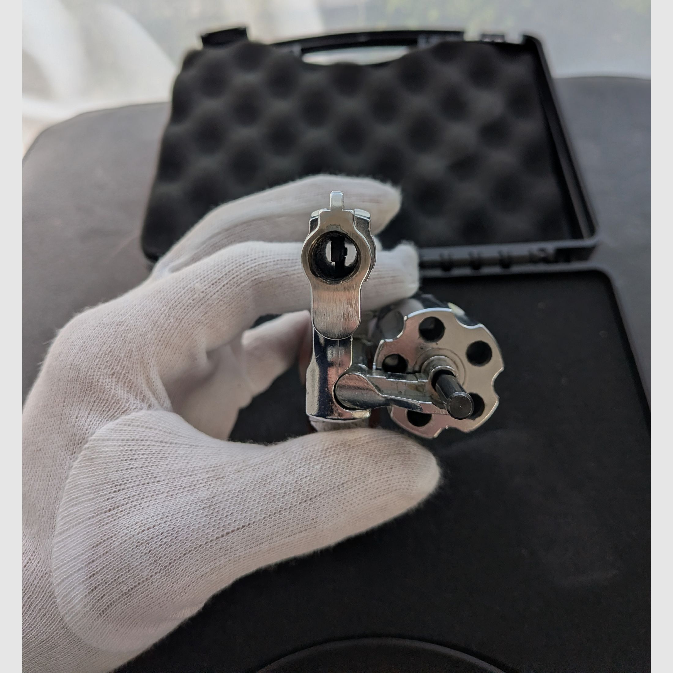 ME 38 Pocket Revolver – verchromt - PTB 631 - 9mm Knall - Holzgriff - SSW