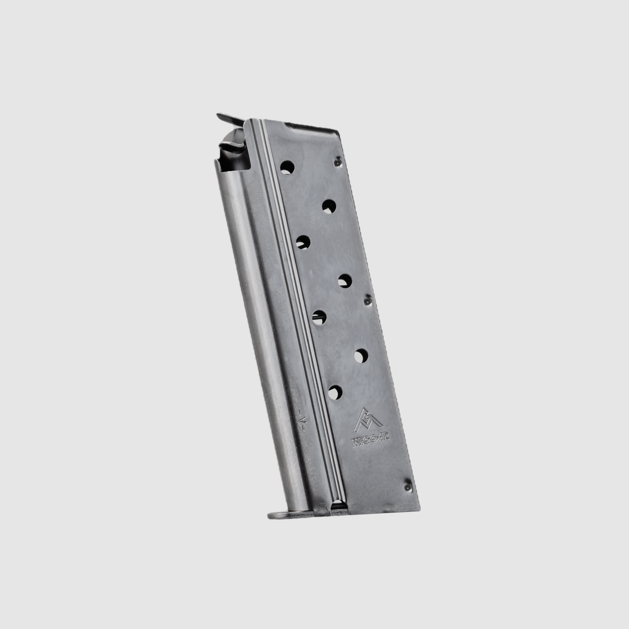1911 Compact / Officer .40 S&W Magazine, Steel, 7 Rounds, Nickel – MECGAR