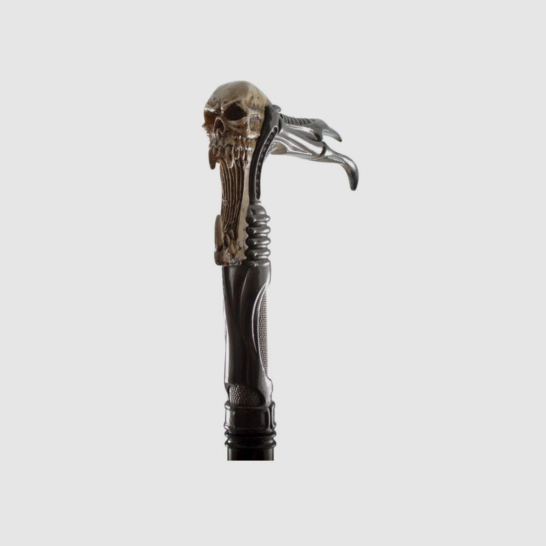 Spazierstock Totenkopf mit Totenkopf Griff