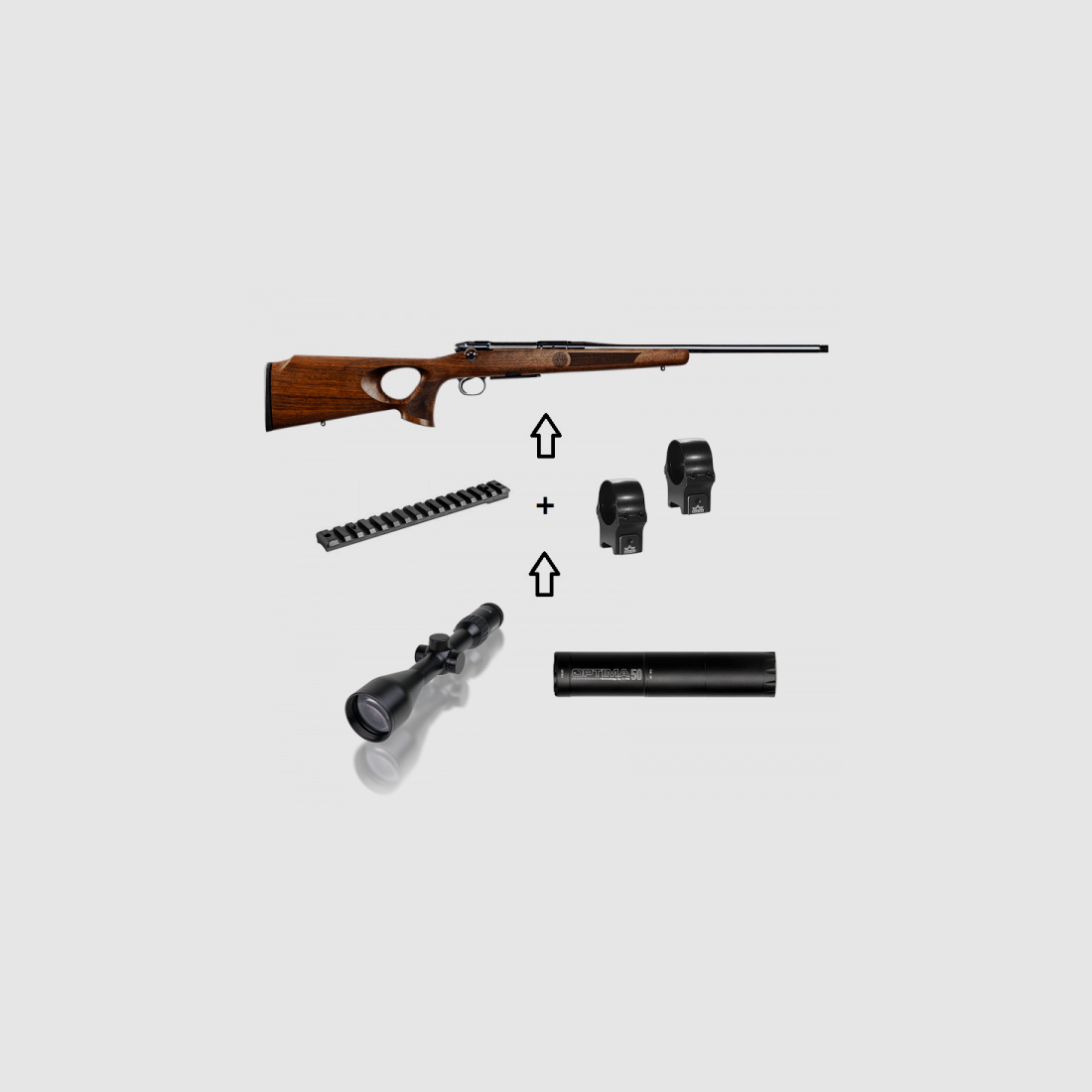 Heym SR30 Ranger-T + ZF Steiner + ... - Power Pacs - Complete Package